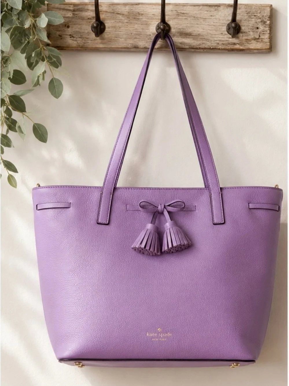 Kate Spade Hayes Valerian Medium Top Zip Tote | Classic Elegance Quiet Luxury - Picture 7 of 16